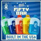Fifty Bar 6500 Puffs - 🇺🇸 Flavor Fiesta✨ USA Made Bliss!