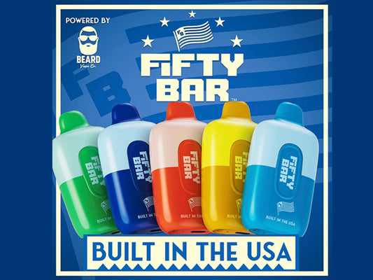 Fifty Bar 6500 Puffs - 🇺🇸 Flavor Fiesta✨ USA Made Bliss!