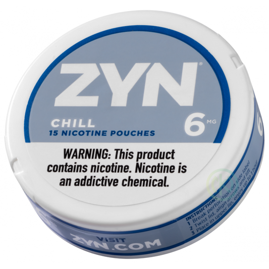 Zyn 6MG Nicotine Pouches ( 15 pouches per can )